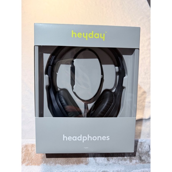 heyday Other - Heyday Wired Over-Ear Headphones with Microphone Black 3.5mm Jack‎ New in Box